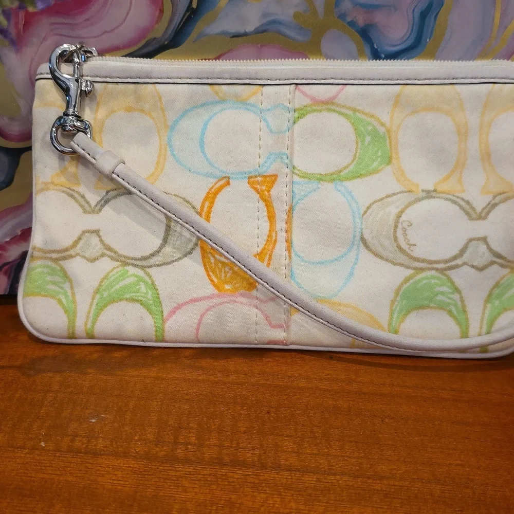 Coach Scribble Long Wristlet
